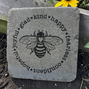 Bee Kind Inspirational Engraved Bluestone Yard Art